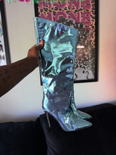 Load image into Gallery viewer, Blue Metallic Boots
