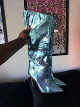 Load image into Gallery viewer, Blue Metallic Boots
